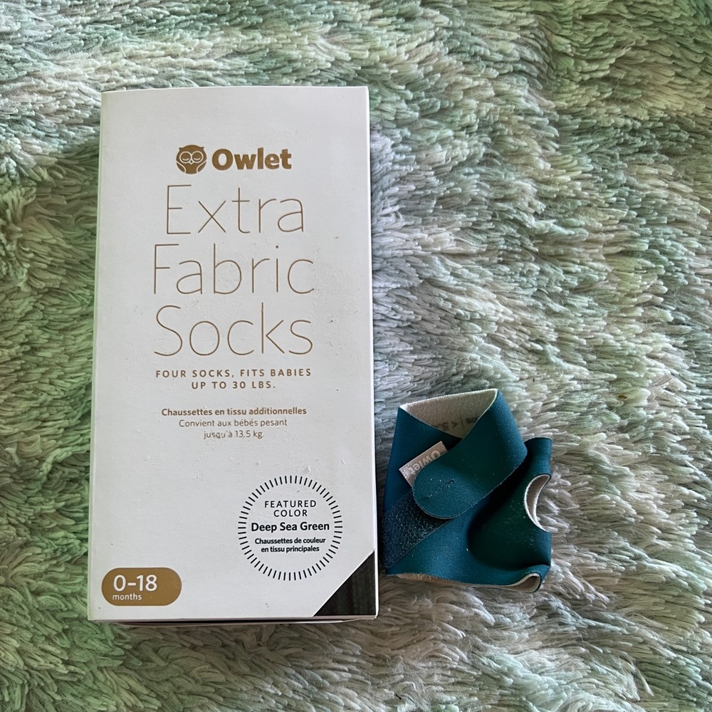 Owlet Dream Sock 2 Extra Fabric Socks